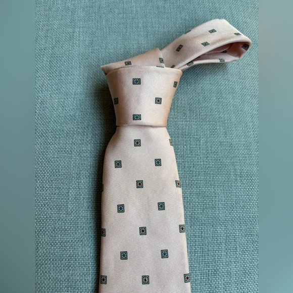 Christian Dior Vintage Pink Patterned Tie - Picture 3 of 9